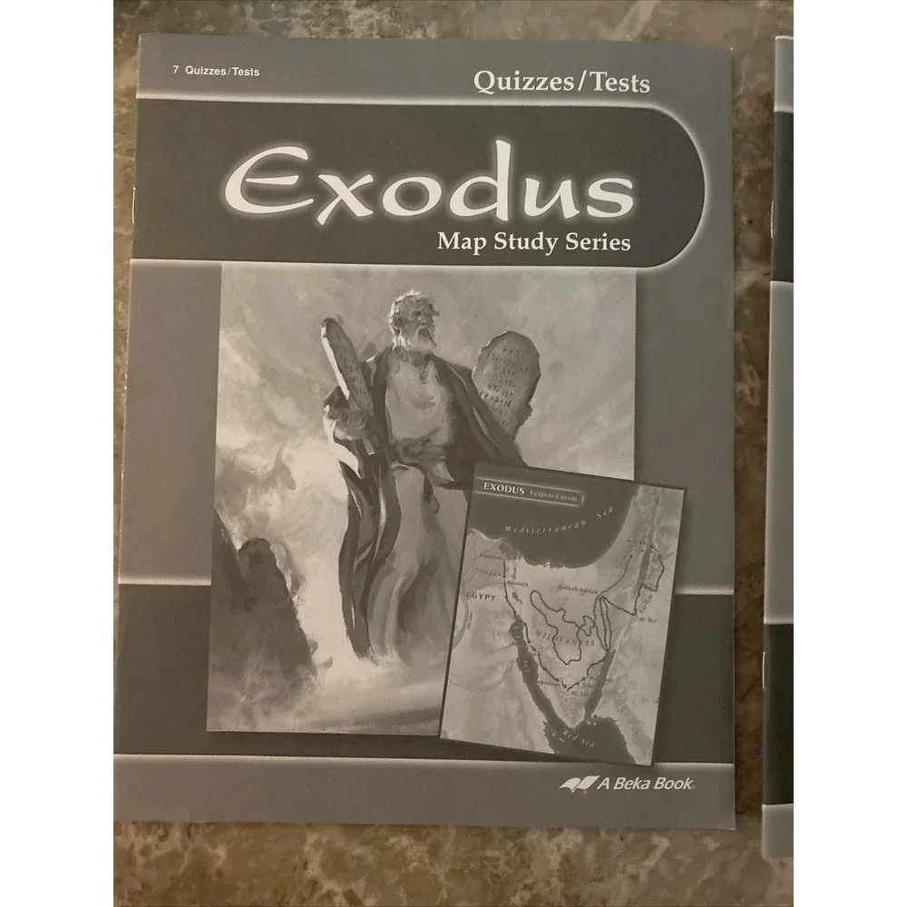 ABeka Exodus Map Study Series 7th gr Tests/Quizzes set homeschooling teacher/stu